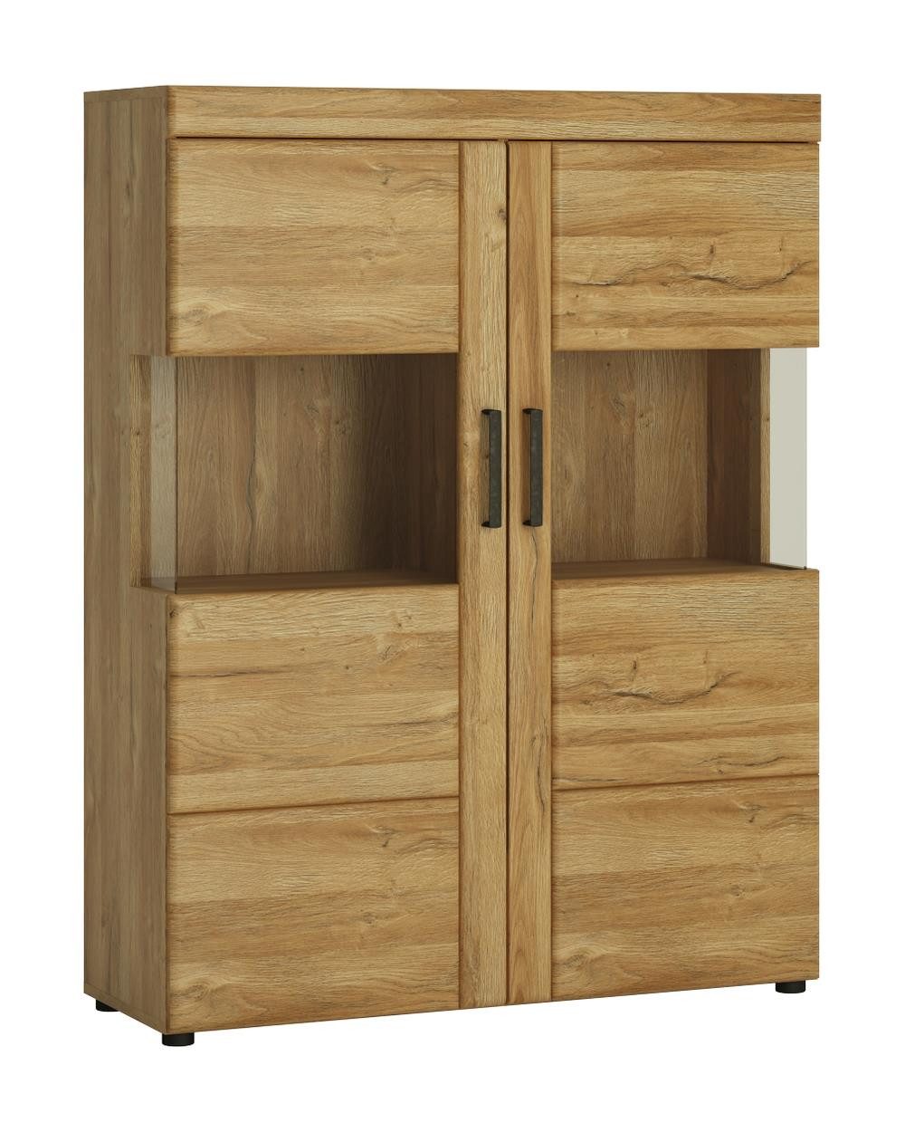 freiraum Wohnwand Cortina, (3-teilig) in Grandson Eiche Dekor - 259x155x41 (BxHxT)