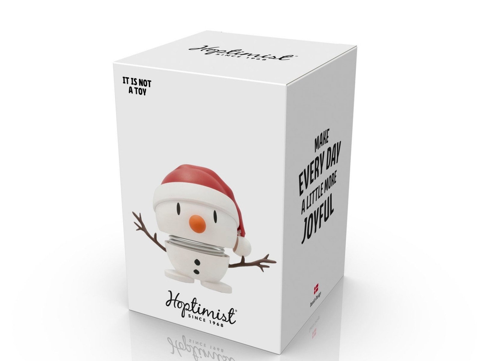 HOPTIMIST Dekofigur Soft Santa Snowman S white 6,9cm