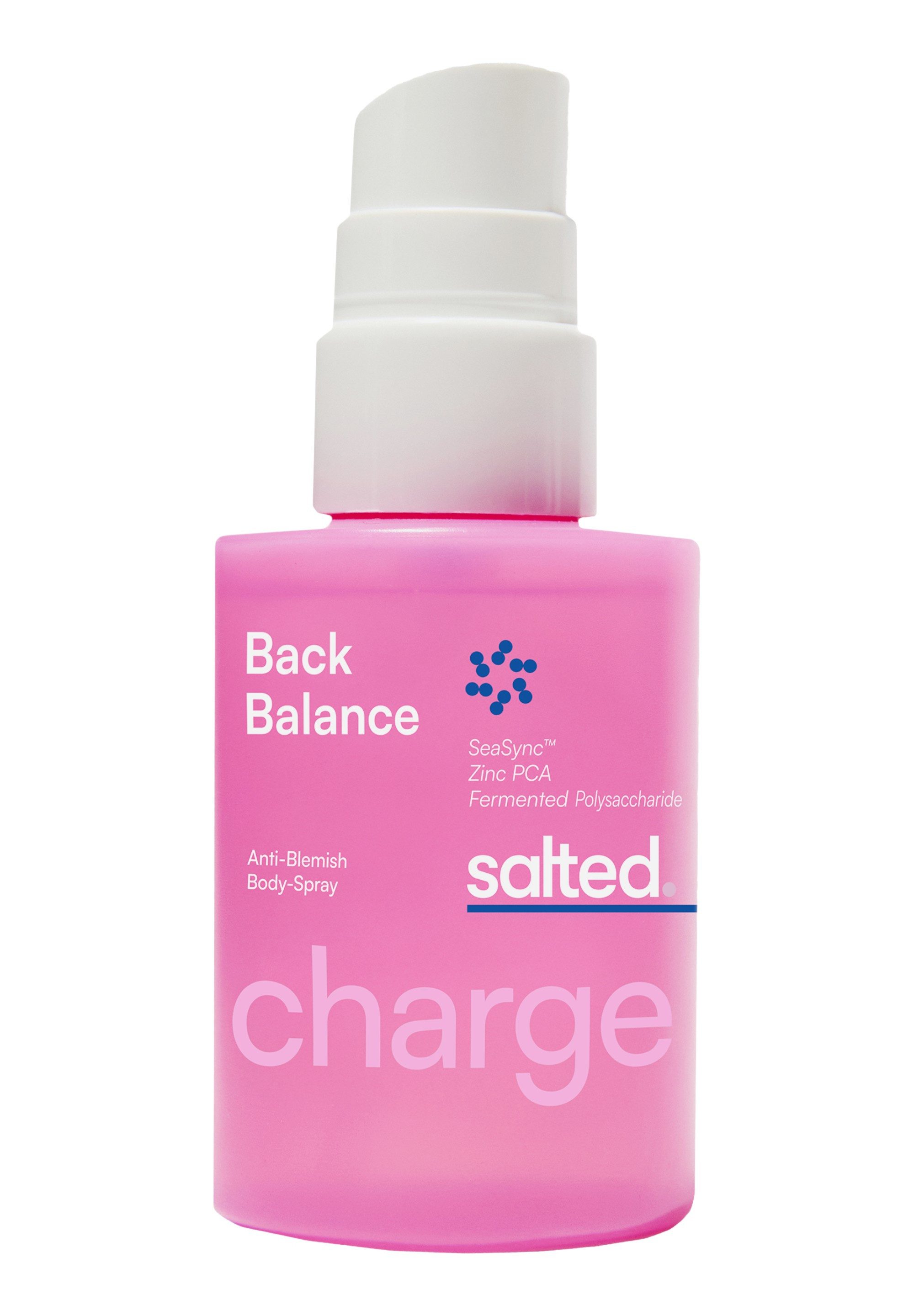 salted. Bodyspray Back Balance, Anti-Pickel Körperspray, talgregulierend, feuchtigkeitsspendend, hautberuhigend