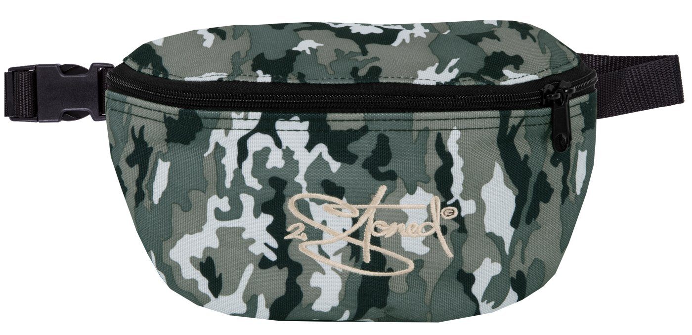 2Stoned Bauchtasche Hüfttasche Classic mit Stick für Erwachsene und Kinder, mit Reißverschlussfach auf der Rückseite Ice Camo