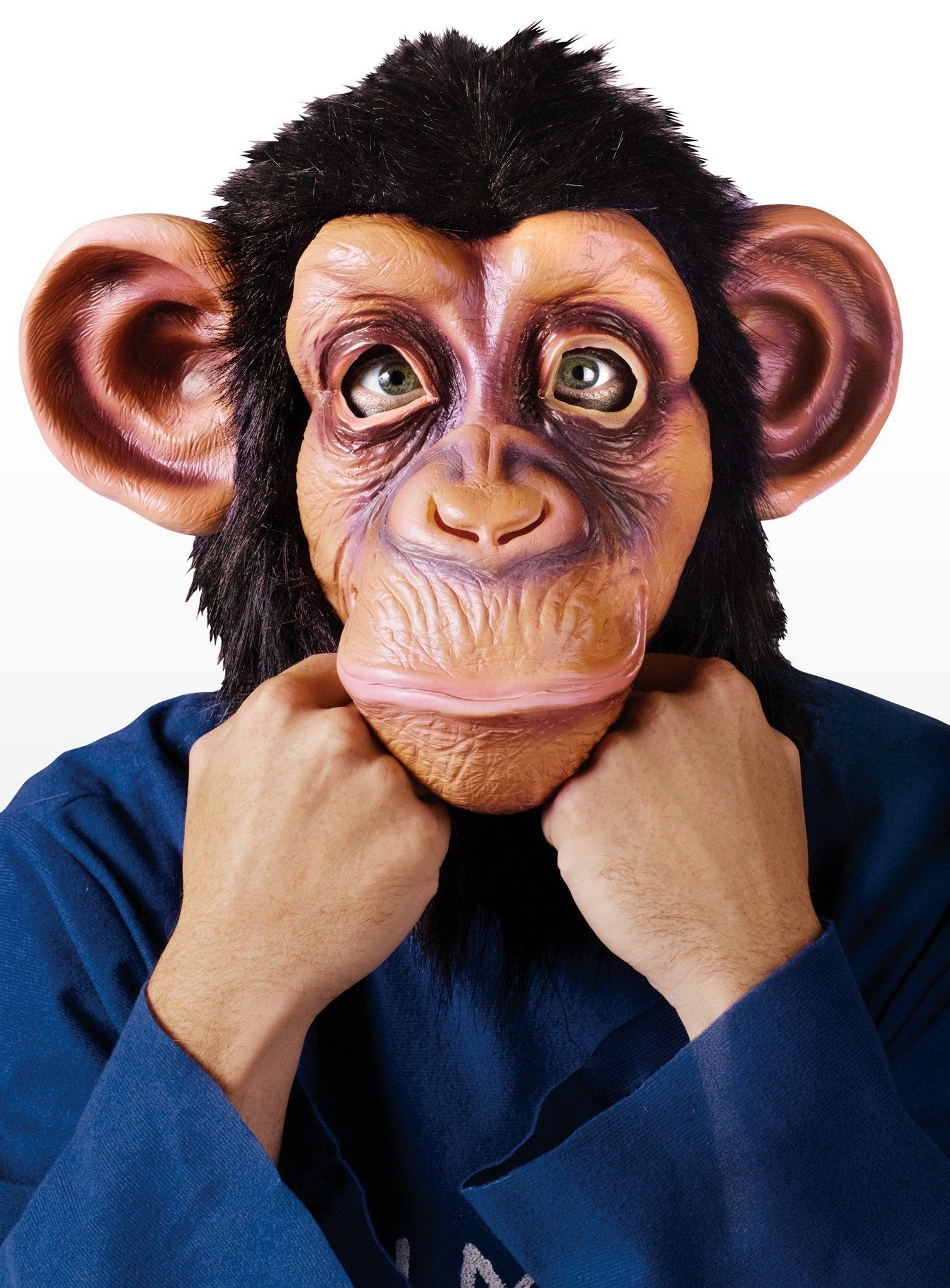 Fun World Verkleidungsmaske Schimpanse klassisch, Witzige Affen Maske für  Karneval und Fasching