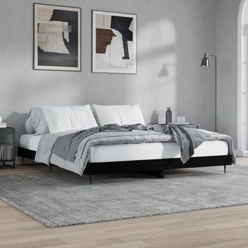 furnicato Bett Bettgestell Schwarz 160x200 cm Holzwerkstoff