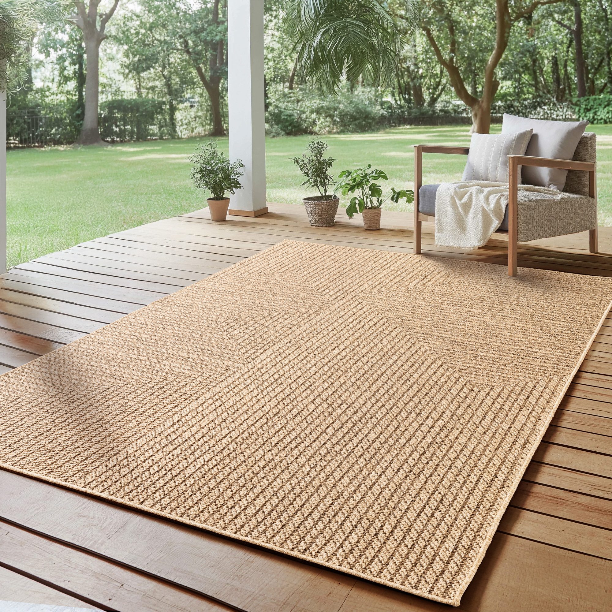SIMPEX24 Outdoorteppich Boho Design, Läufer, Höhe: günstig online kaufen