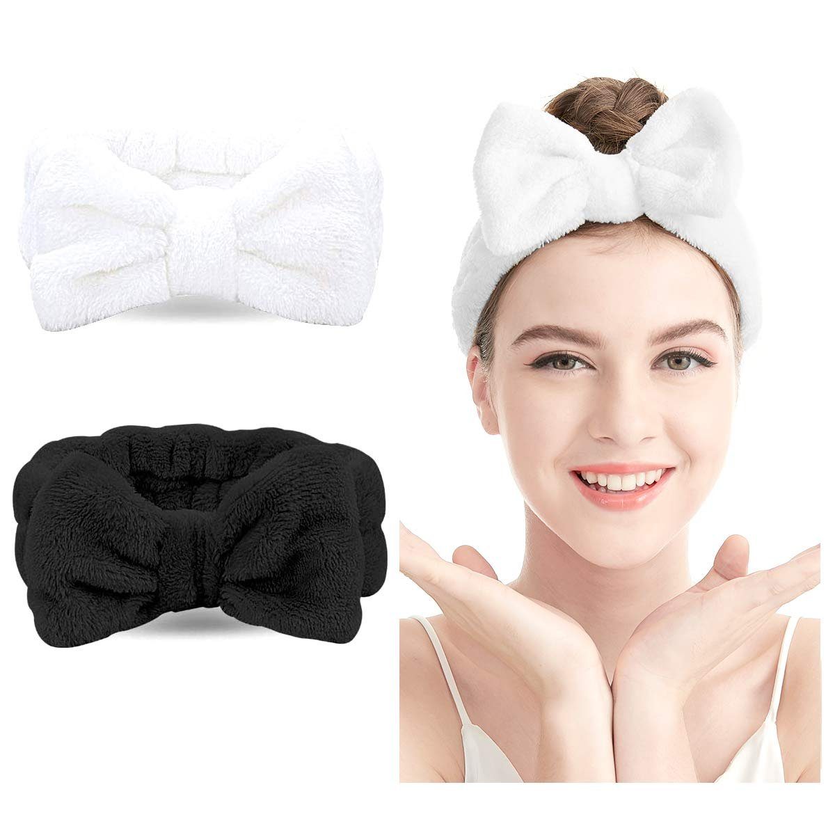 Turban-Handtuch Schleifen-Stirnbänder Opspring Schleife,Kosmetische mit Spa-Stirnbänder