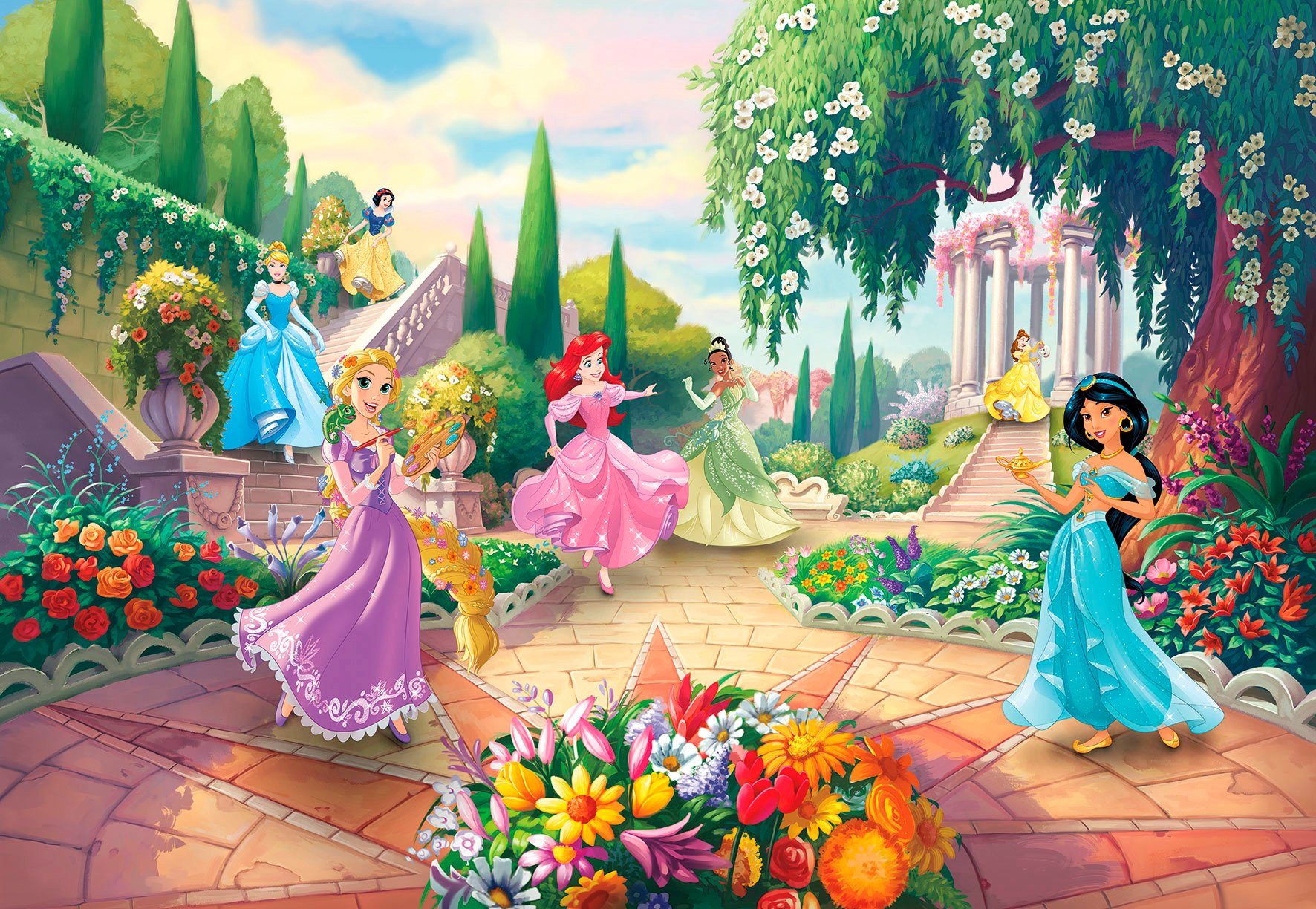 Komar Fototapete Princess Park - Größe 368 x 254 cm, glatt, bedruckt, Kinderzimmer