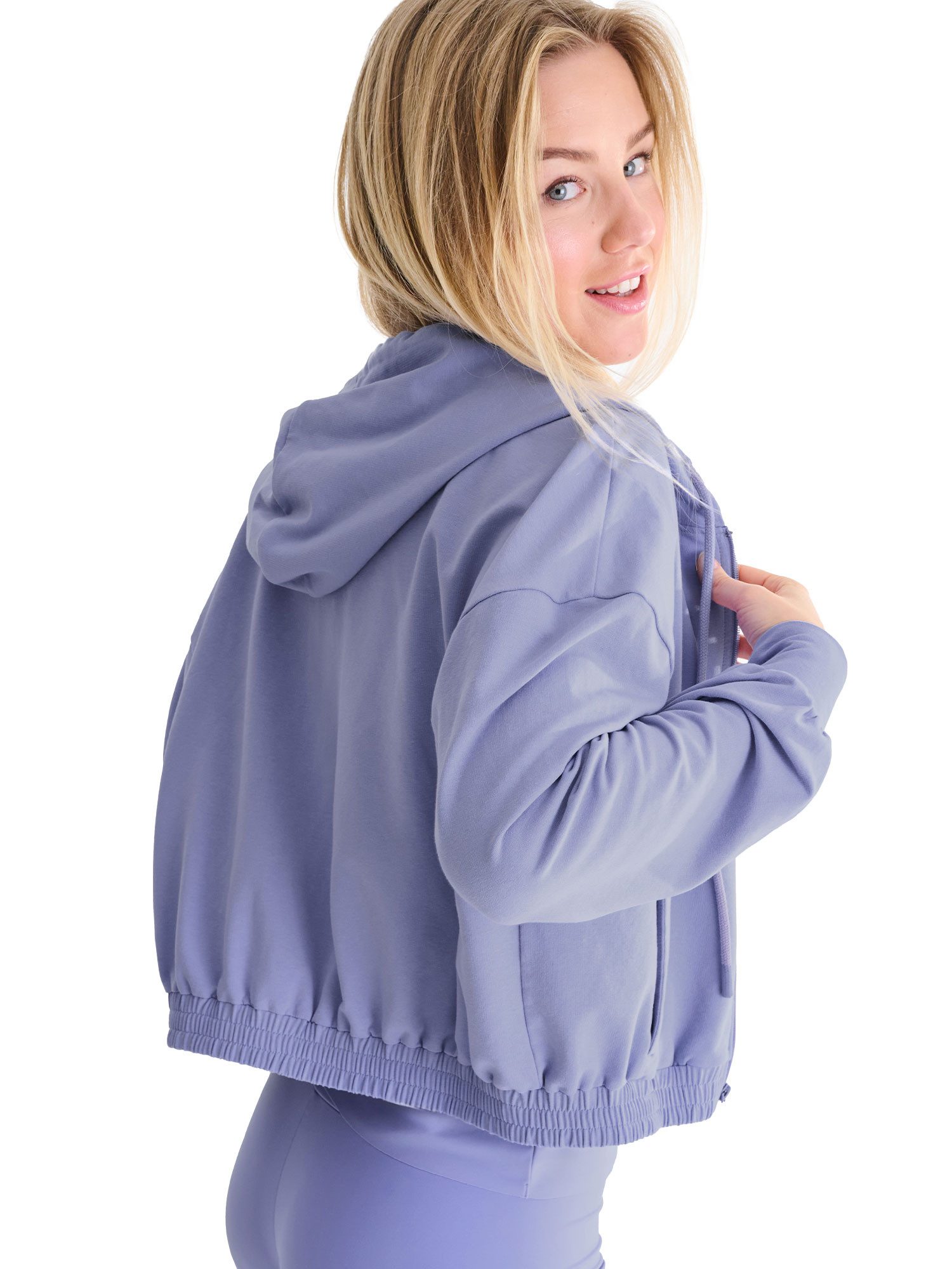 Lisca Trainingsjacke Jacke mit Reißverschluss und Kapuze - 55 cm Freedo (Stück, 1-St) Baumwolle X elastisches Elasthan, hautfreundlich, atmungsaktiv