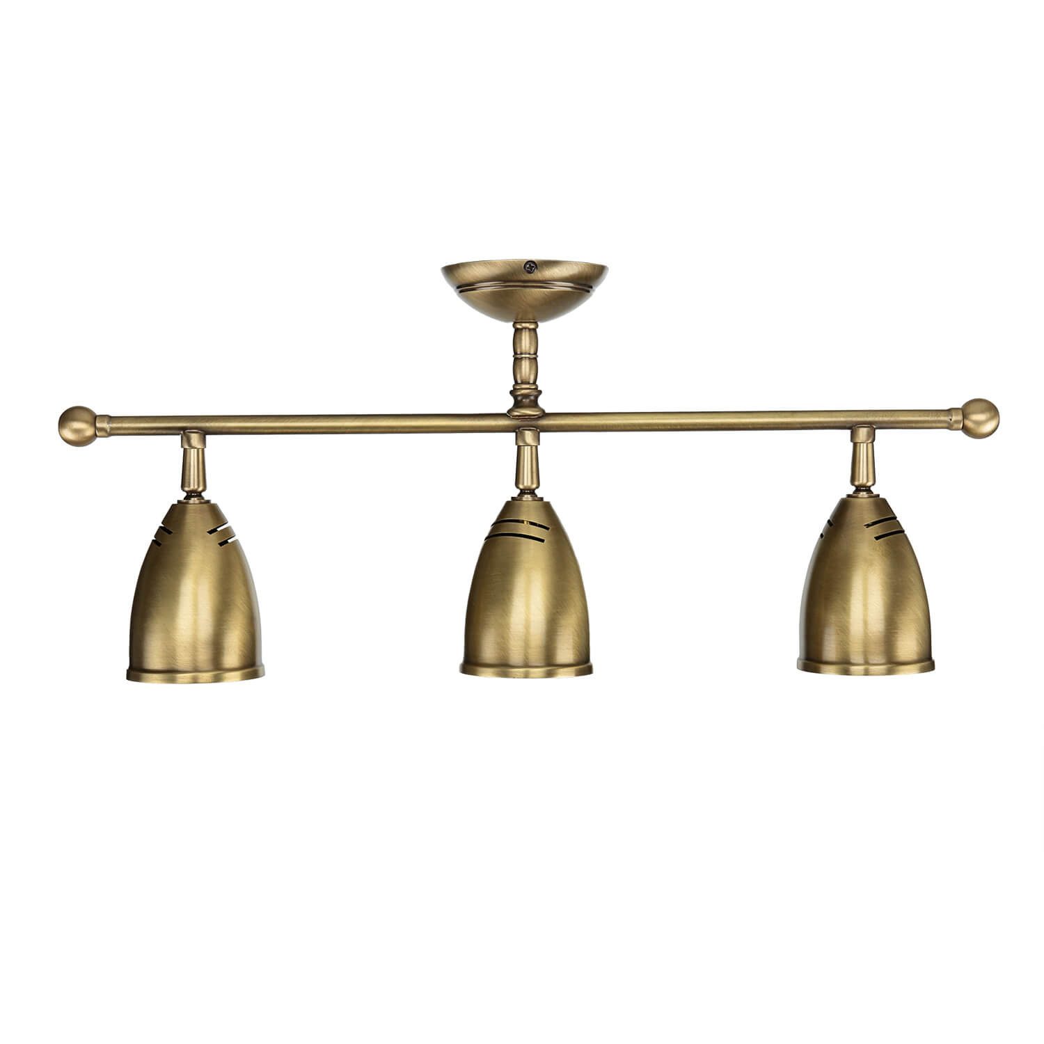 Licht-Erlebnisse Deckenstrahler STOCCOLMA, ohne Leuchtmittel, Deckenlampe aus Messing bronziert E27 Flur Wohnzimmer Esszimmer