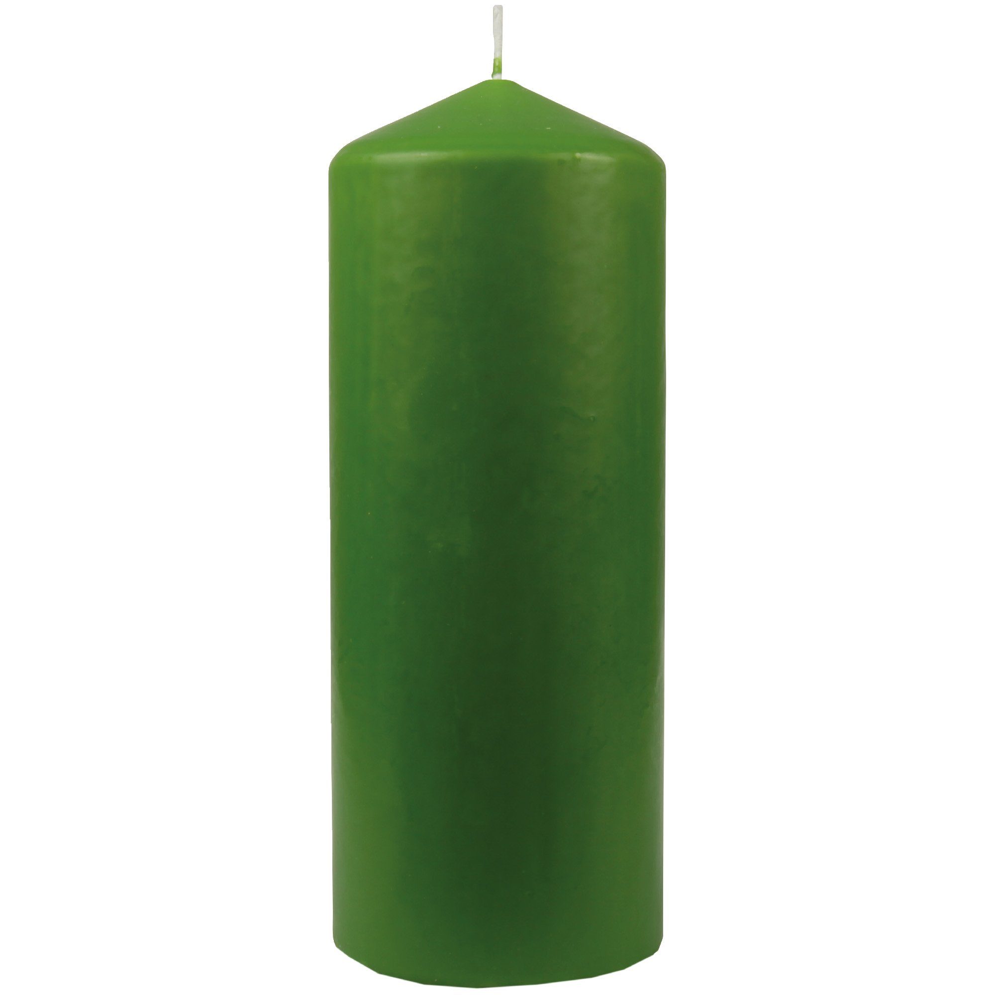 Ø8cm Wachskerzen - 20cm Candle viele Stumpenkerze Adventskerze HS Farben Hellgrün (1-tlg), x Weihnachtskerze,