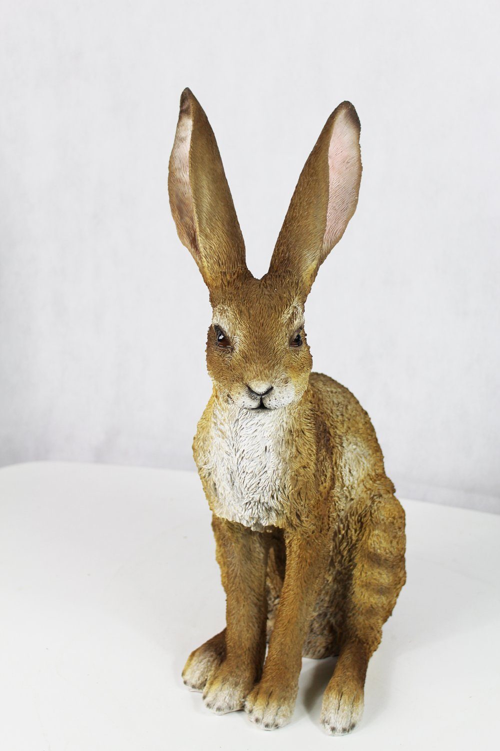 Gartenfigur Tierfigur 51cm, lebensecht Arnusa Feldhase Hase