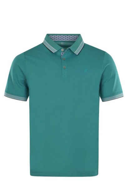HAJO Stay Fresh Herren Premium Polo Shirt Polohemd bügelfrei türkis/black 48/M 