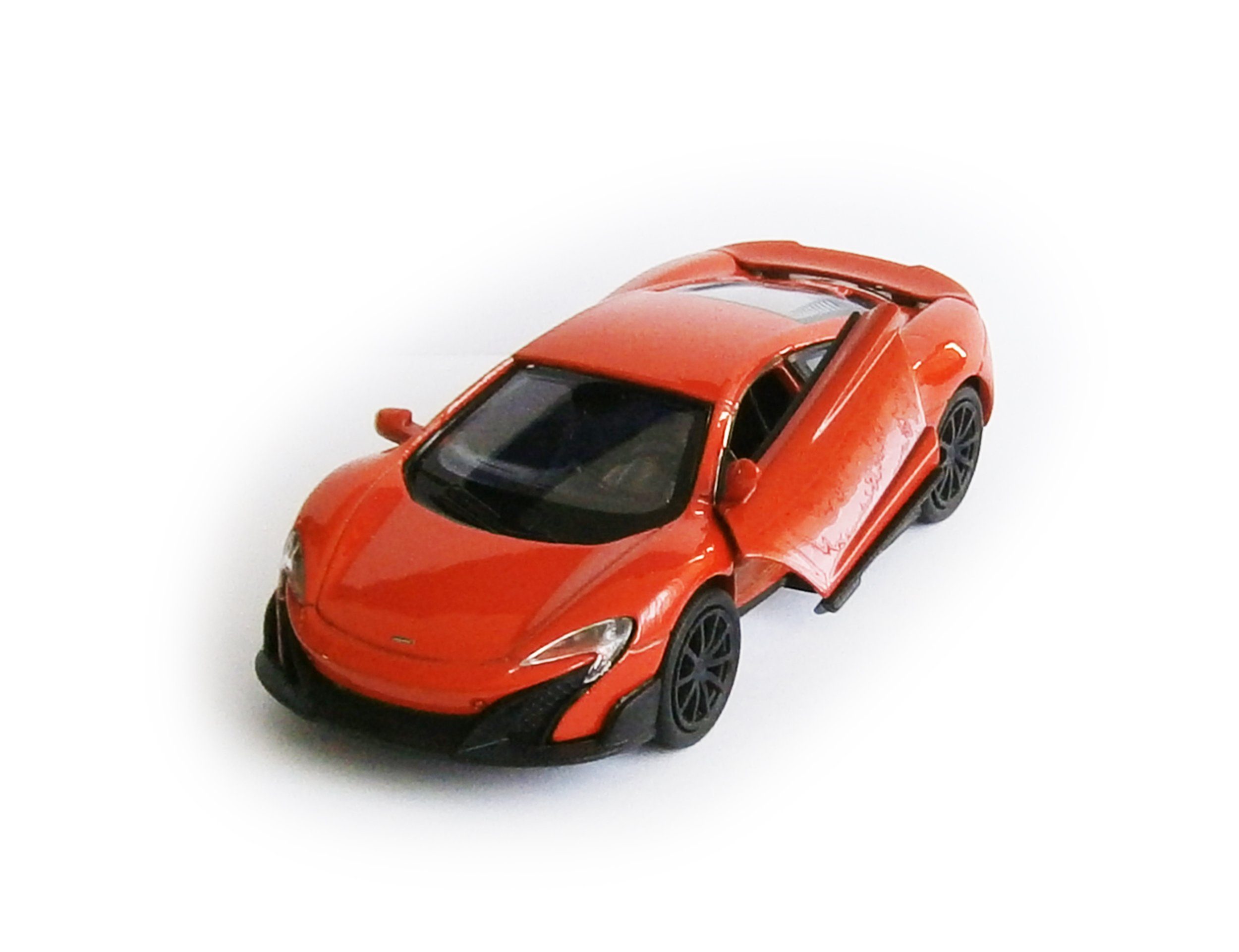Welly Modellauto MCLAREN 675LT Coupe Modellauto Modell Auto Metall 17 (Orange), Spielzeugauto Kinder Geschenk