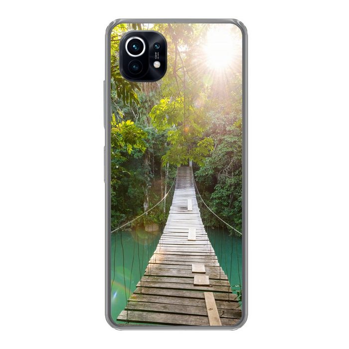 MuchoWow Handyhülle Dschungel - Wasser - Brücke - Natur - Pflanzen Phone Case Handyhülle Xiaomi Mi 11 Silikon Schutzhülle