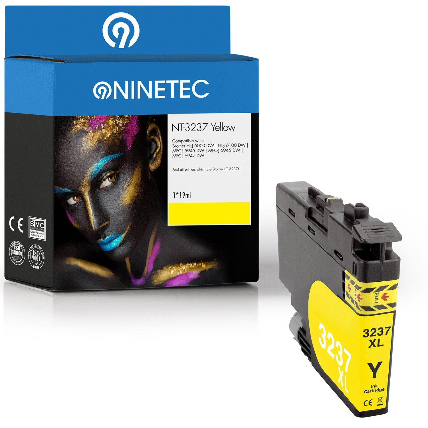 NINETEC ersetzt Brother LC-3237 Tintenpatrone 3237XL