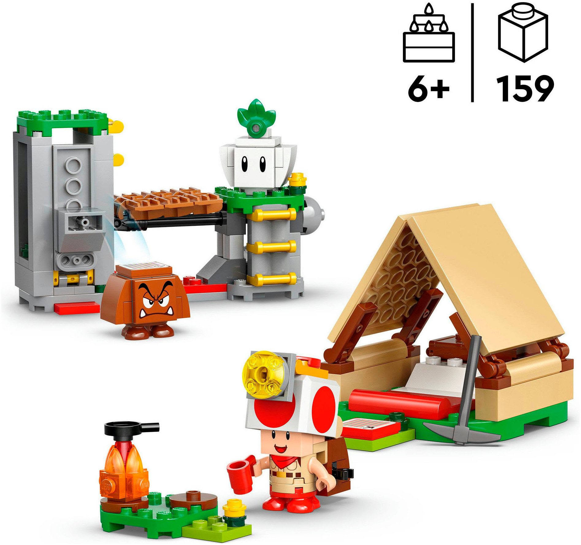 LEGO® Kapitän Toad-Camp (72040), LEGO Super Mario Konstruktionsspielsteine, (159 St), Made in Europe