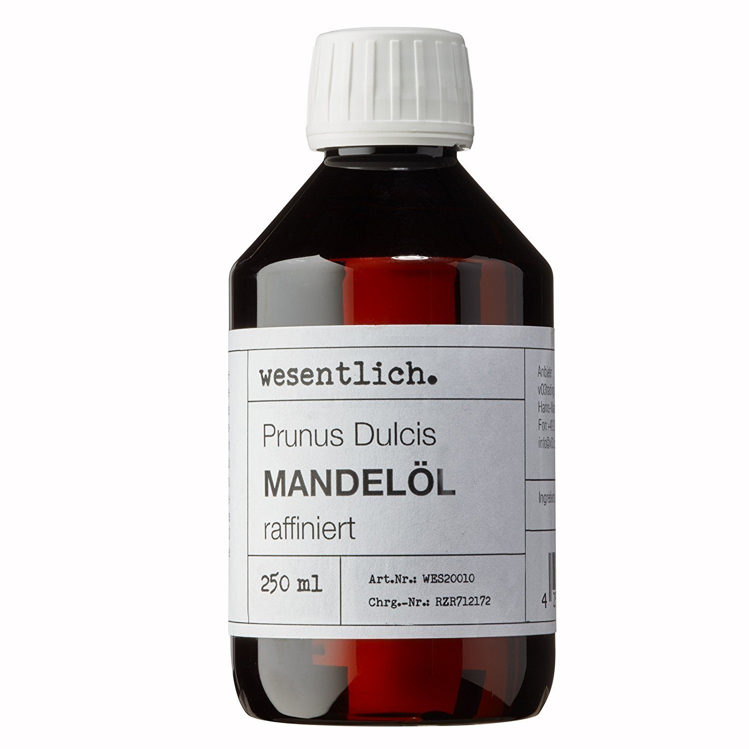 Körperöl 250ml raffiniert Mandelöl wesentlich.