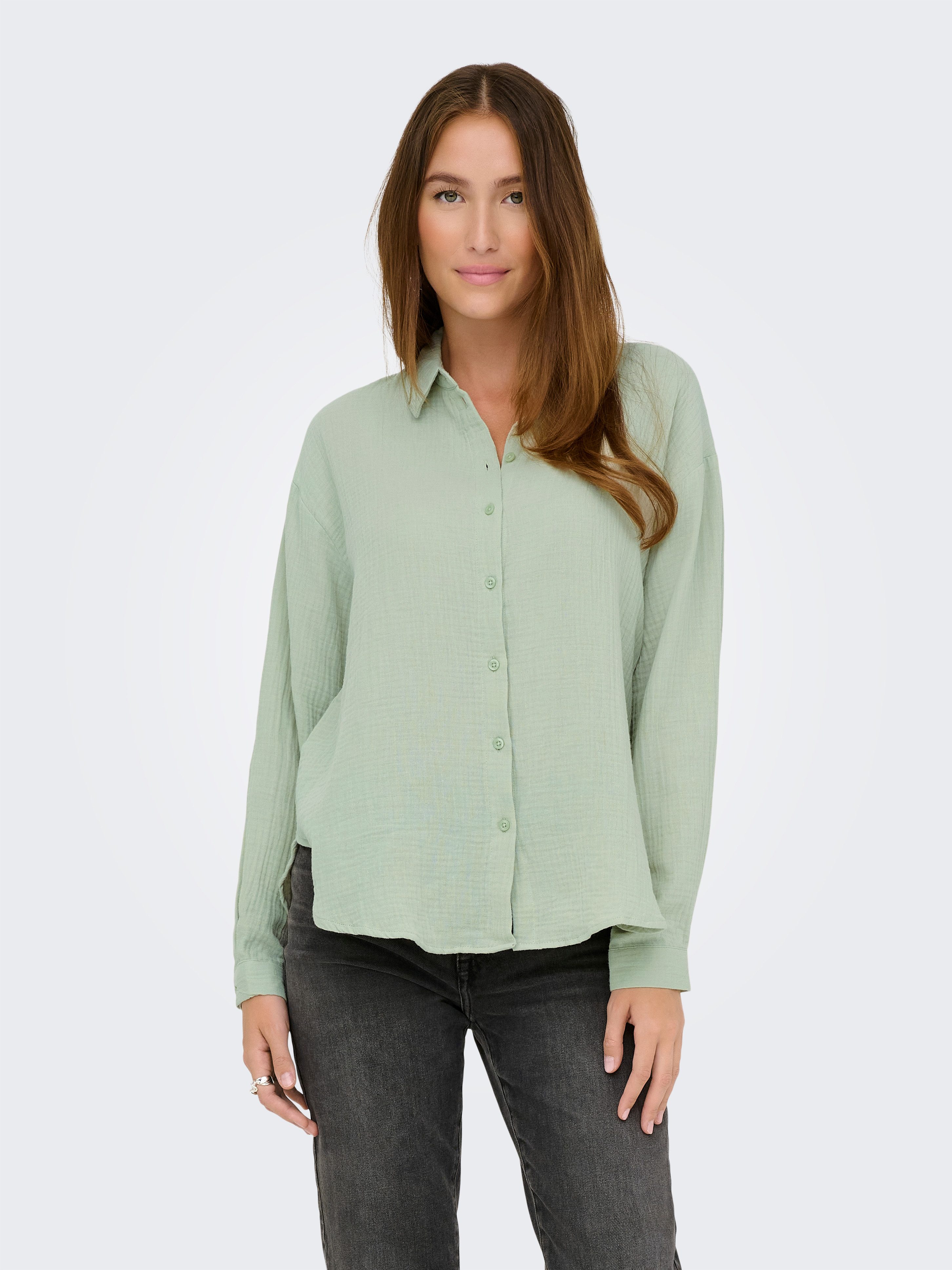 JDY Hemdbluse JDYTHEIS LIFE L/S LOOSE SHIRT WVN NOOS Baumwolle, regular fit
