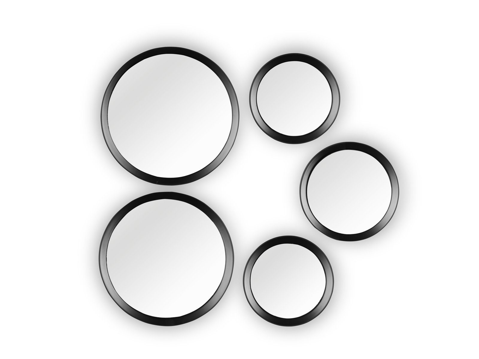 MIRRORS AND MORE Dekospiegel (5-St), ausgefallene Klebe-Spiegel rund mit Ma günstig online kaufen