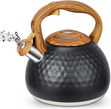 yozhiqu Wasserkessel Edelstahl-Wasserkocher, mit hitzebeständigem Griff, Europäische Einfachheit, Wasser auf Glockenspiel-Alarm