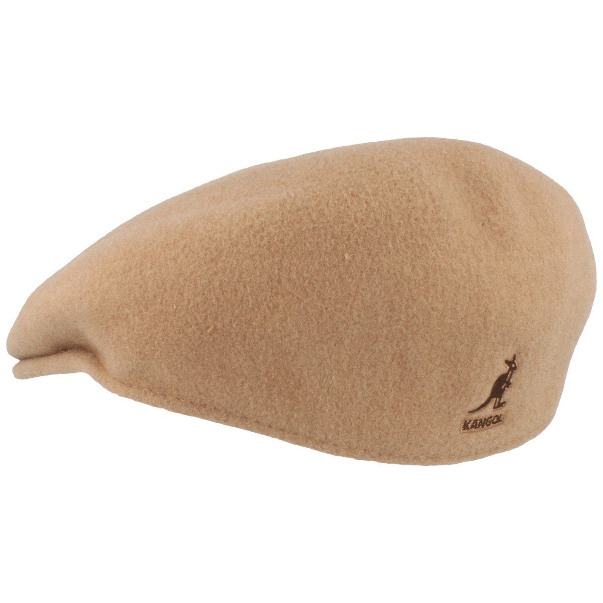 Kangol Schiebermütze Cap 504 aus Wolle Camel