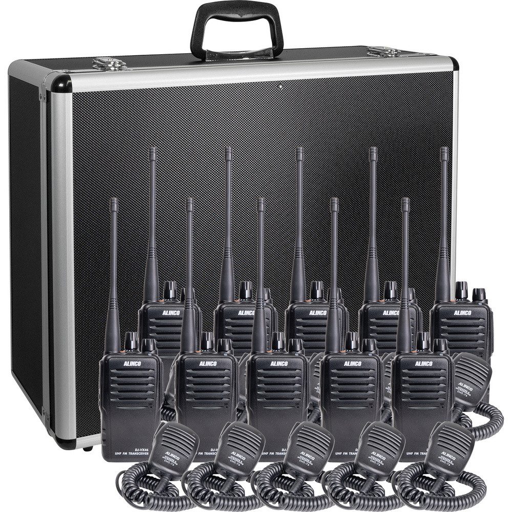Walkie Talkie Alinco Team-Set DJ-VX-46 EMS-76 150104 PMR-Handfunkgerät 10er Set