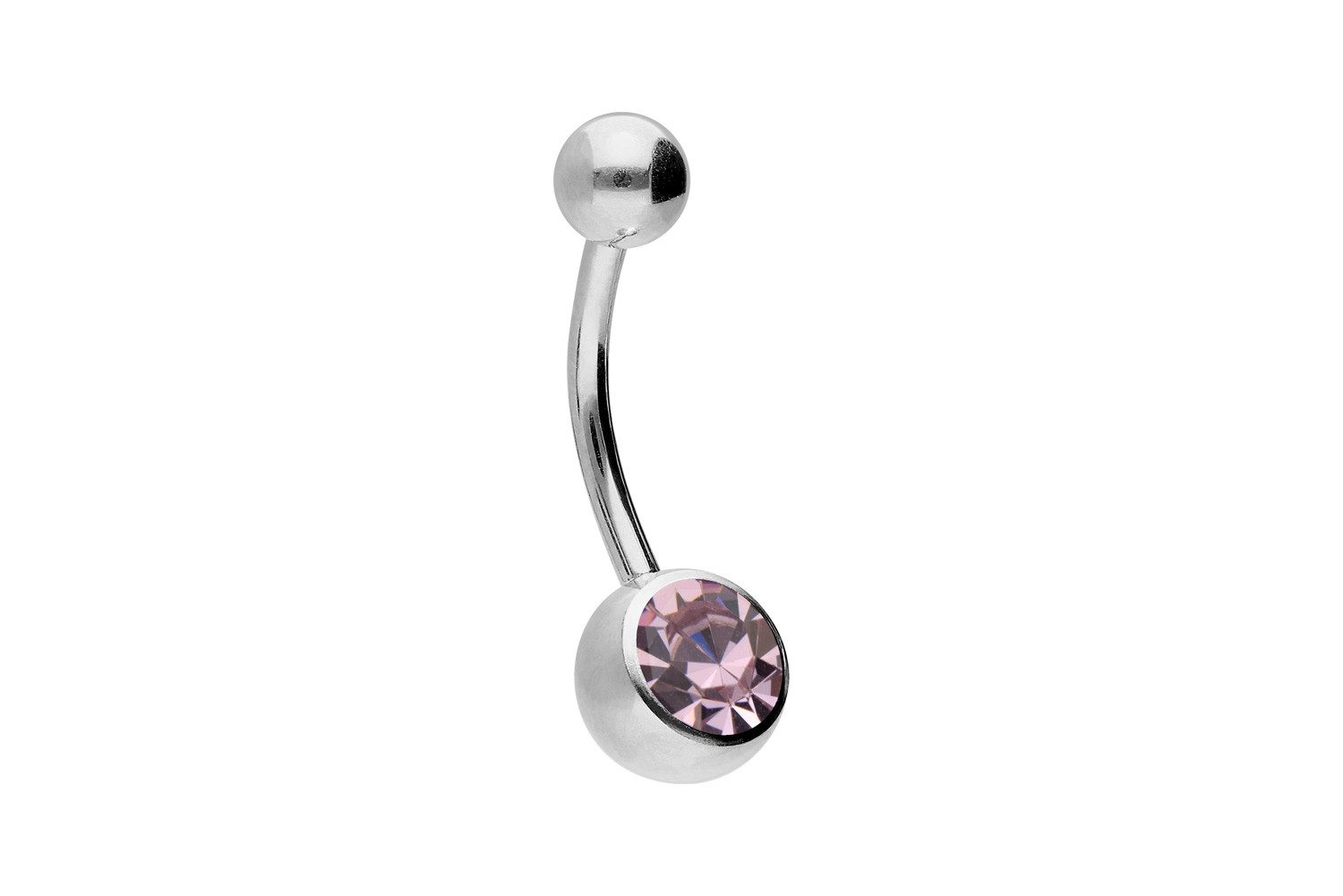 PIERCINGLINE Bauchnabelpiercing Chirurgenstahl Bananabell KRISTALL (Bananabells, 1-tlg)