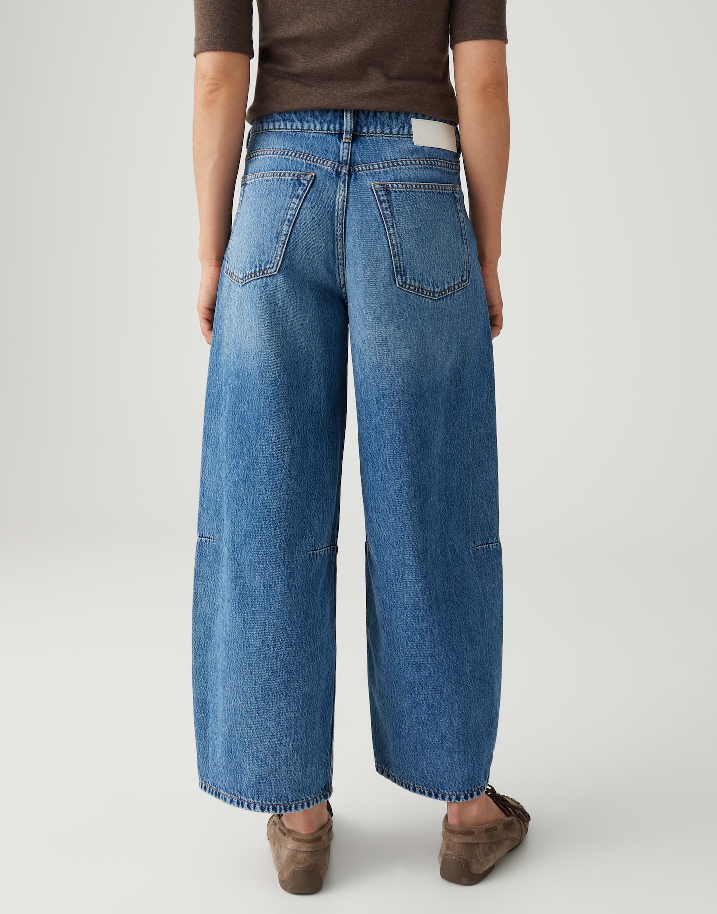 OPUS Relax-fit-Jeans LOLAH PARIS Barrel Jeans aus BCI Cotton Mid Rise Abnäher am Knie