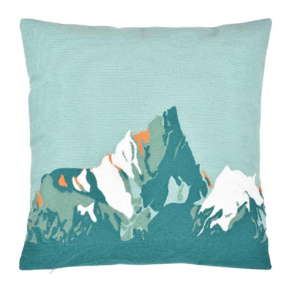 Kissenhülle Blau (50x50), Mountain PAD Kissenhülle Berge Aqua