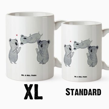Mr. & Mrs. Panda Tasse Koalas Feiern - Weiß - Geschenk, Herzlichen Glückwunsch, Partyhüte, s, XL Tasse Keramik, Liebevolles Design