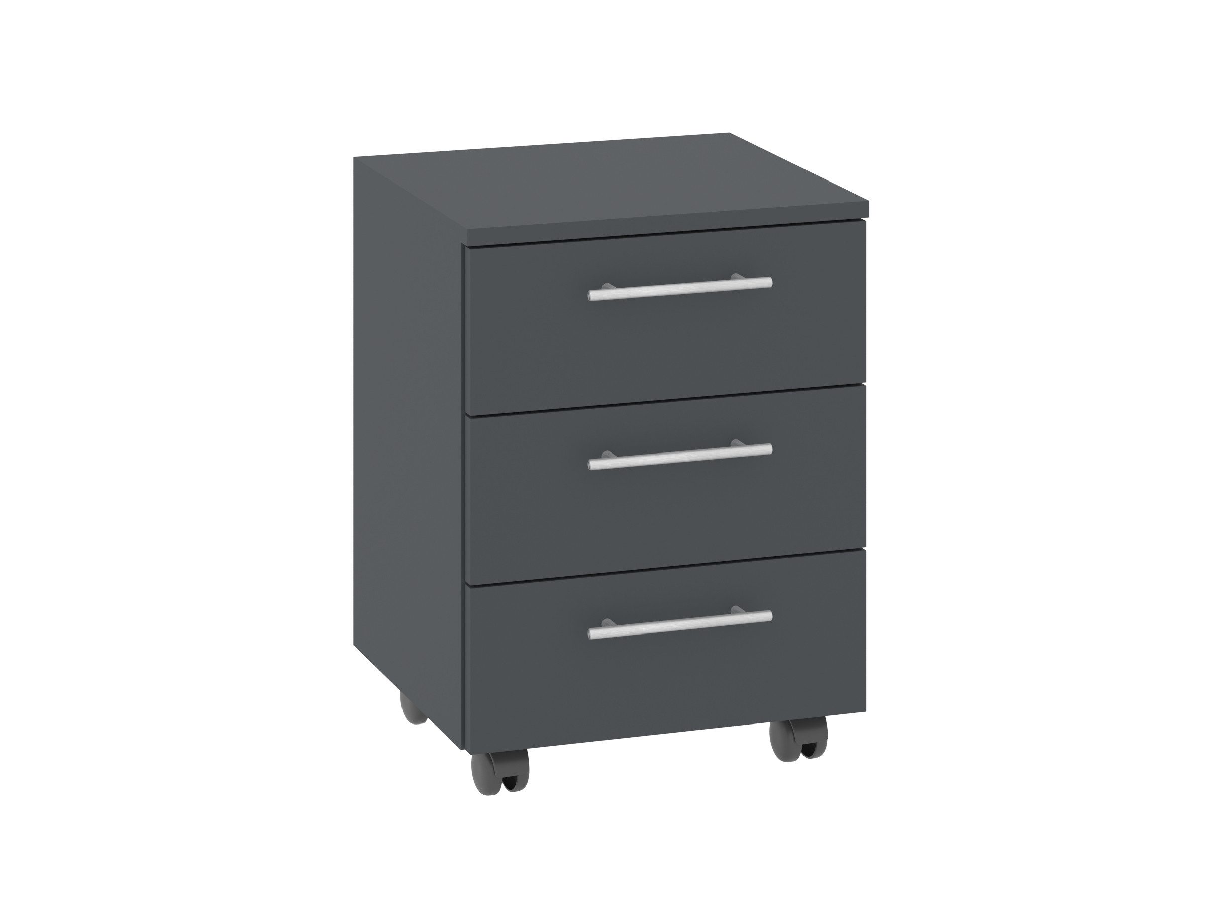 Rodnik Rollcontainer, mit Bremse, 3 Schubladen, für Büro & Home-Office, Schubladenschrank