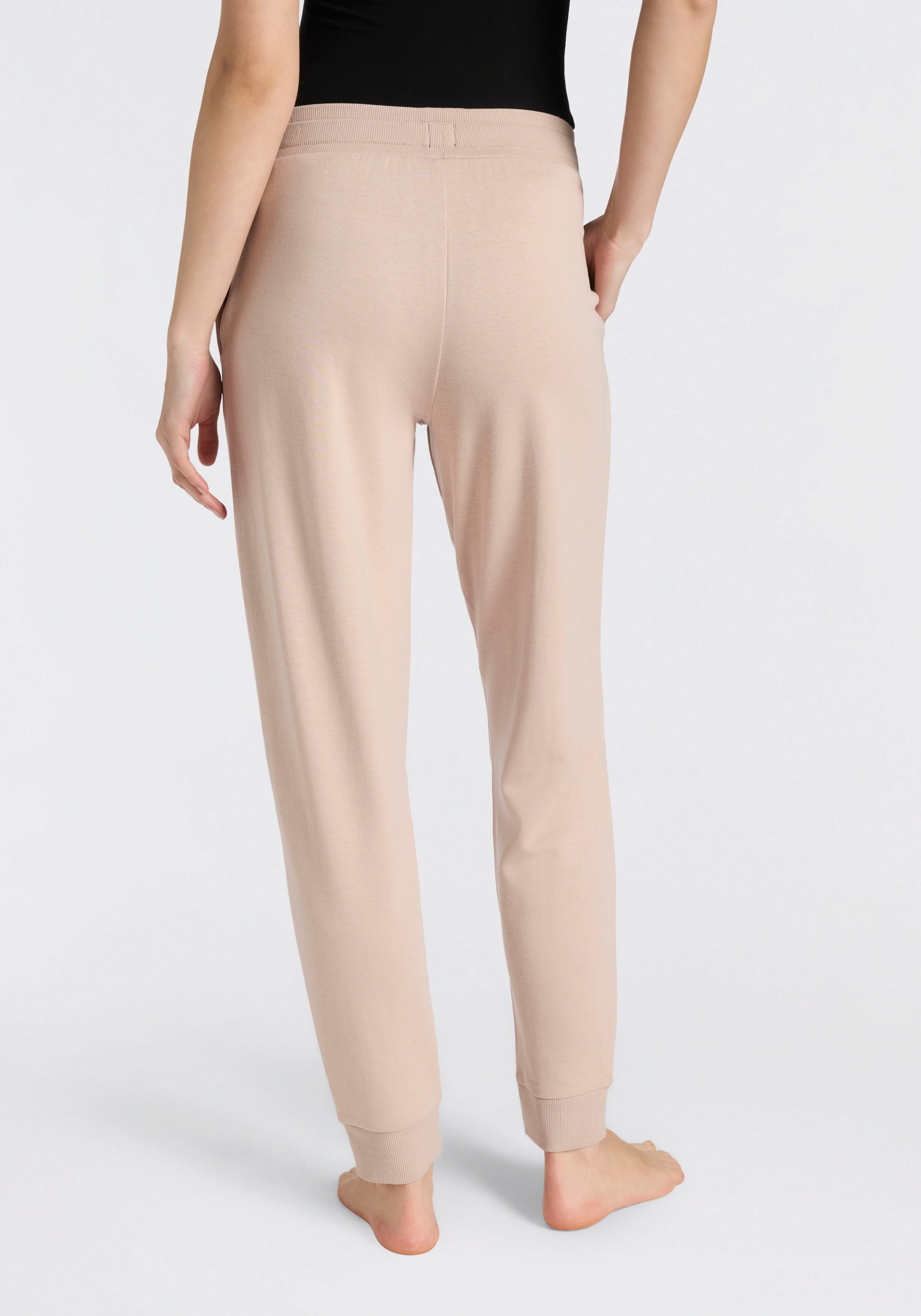 BOSS Relaxhose CP Stripe_Pants Cuff mit kontrastfarbener Kordel