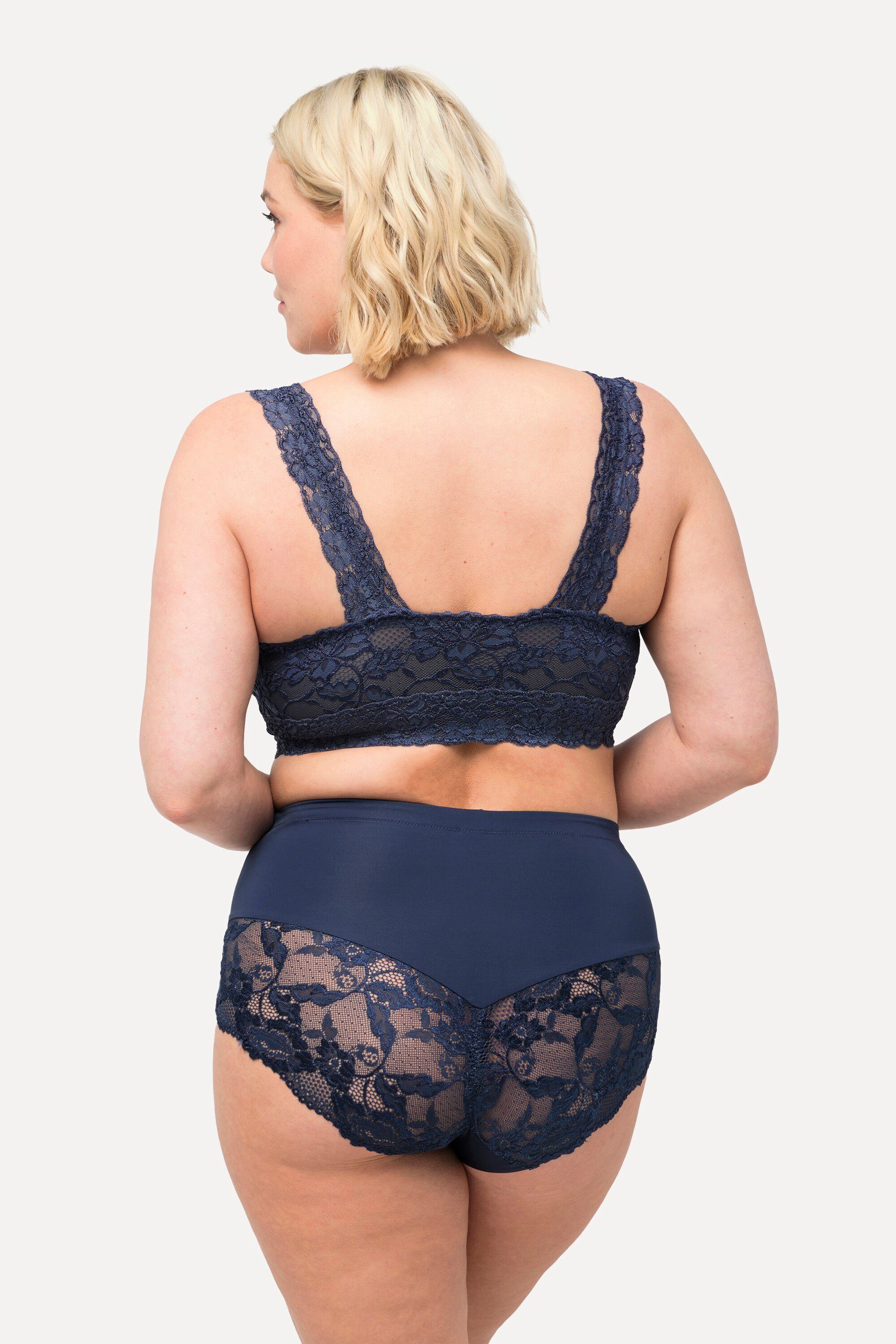Ulla Popken Bustier Bralette Spitze Reißverschluss ohne Bügel