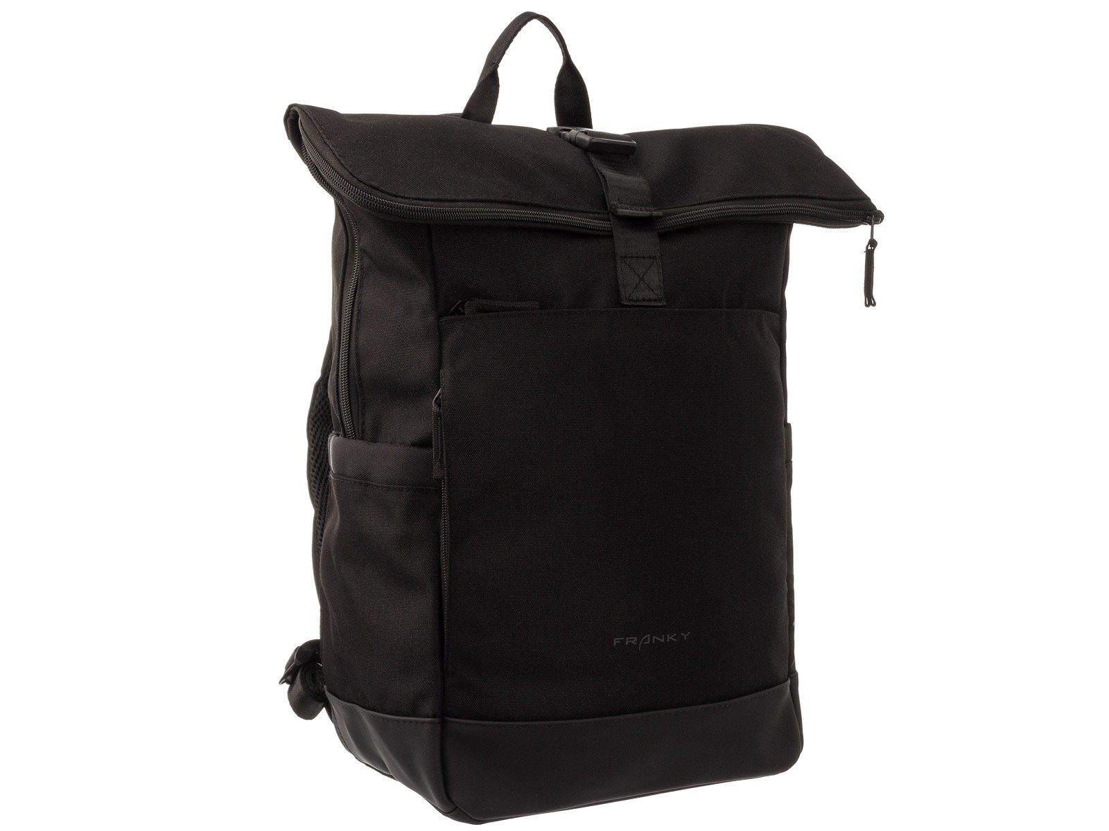 Liter Freizeit-Rucksack schwarz mit RS77 Freizeitrucksack Franky Laptopfach, 15" Franky Rollfalte Laptopfach ca.21