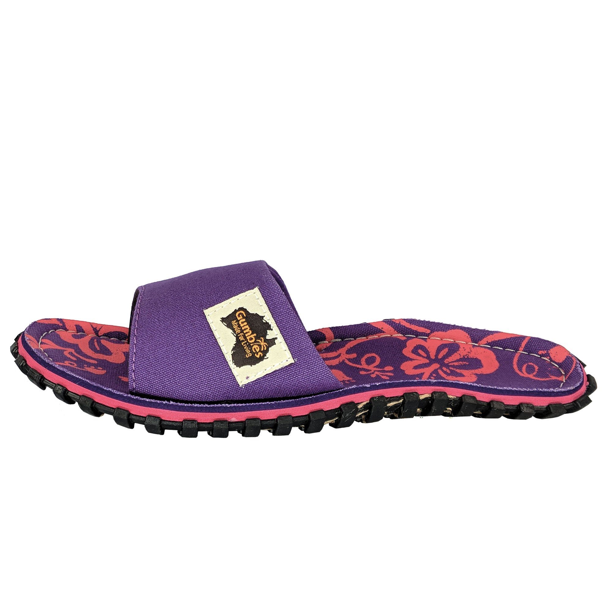 Gumbies Slides Designs« in aus Hibiscus Purple farbenfrohen recycelten »in Materialien Pantolette