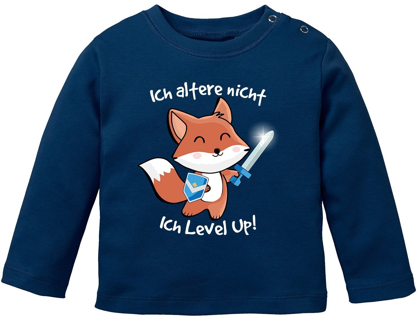 Rundhalsshirt Baby Langarm-Shirt Gaming mit Spruch lustig Fuchs Ich altere nicht
