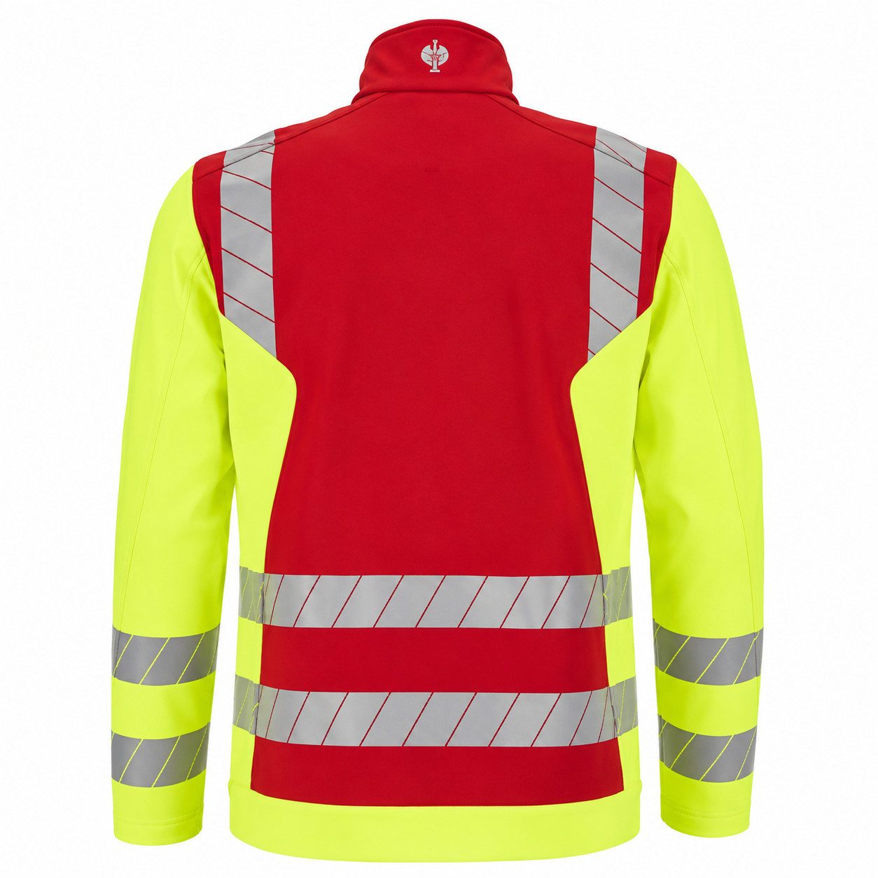 Engelbert Strauss Arbeitsjacke Warnschutz-Softshelljacke e.s. motion 24/7 Hi-Vis rot/warngelb dryplexx-Softshell Wasserabweisend Windabweisend Atmungsaktiv