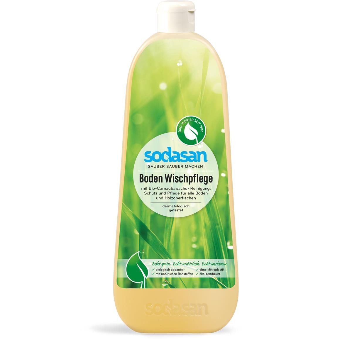 Sodasan Boden Wischpflege 1L mit Bio-Carnaubawachs (1er Pack) Fussbodenreiniger