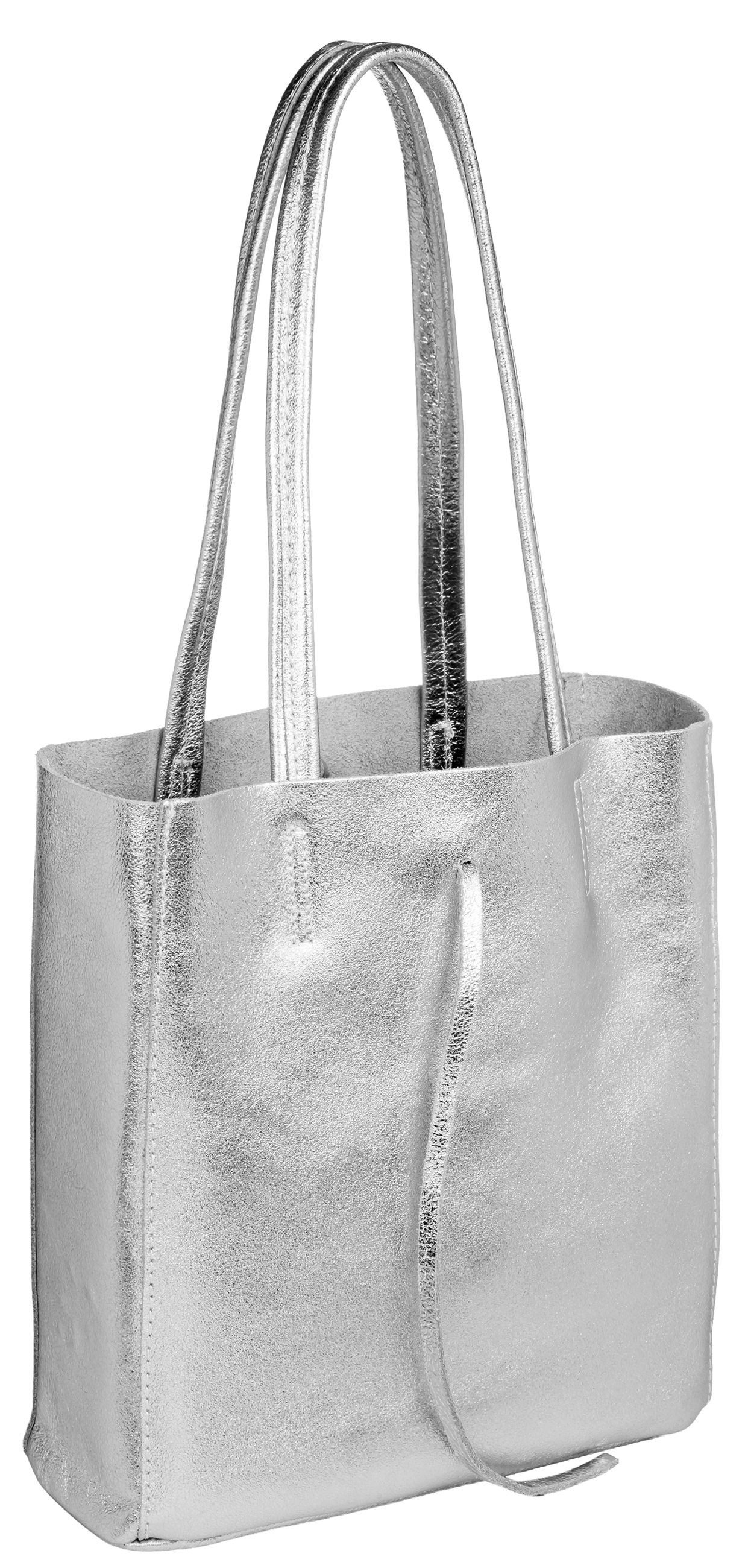 Caspar Schultertasche Mittelgroße Leder Shopper Damen Tasche - CLASSIC LINE günstig online kaufen
