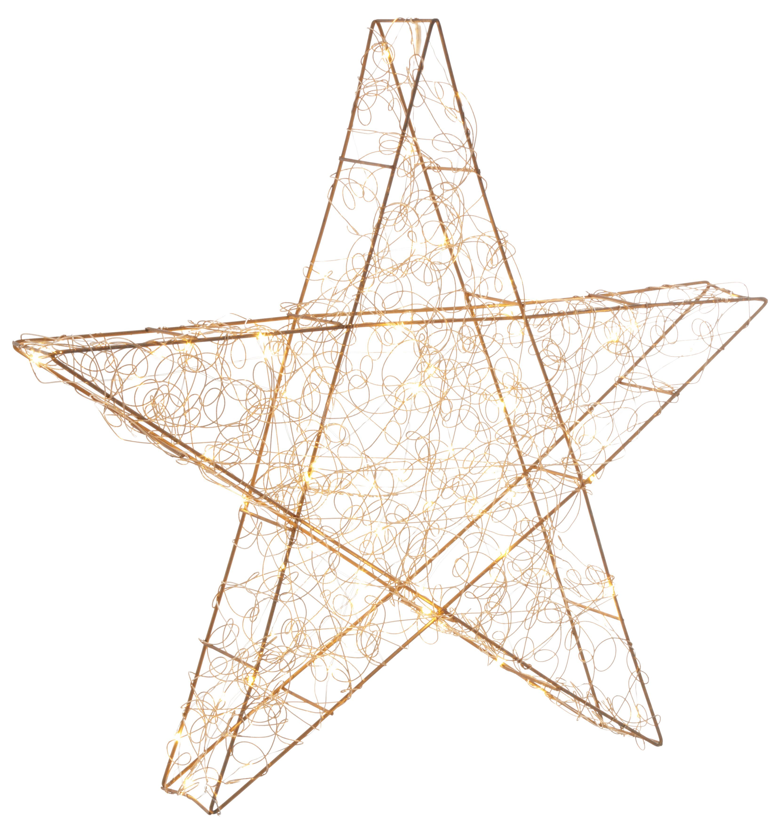 AM Design LED Stern, LED fest integriert, Warmweiß, Weihnachtsstern aus Draht, Weihnachtsdeko aussen