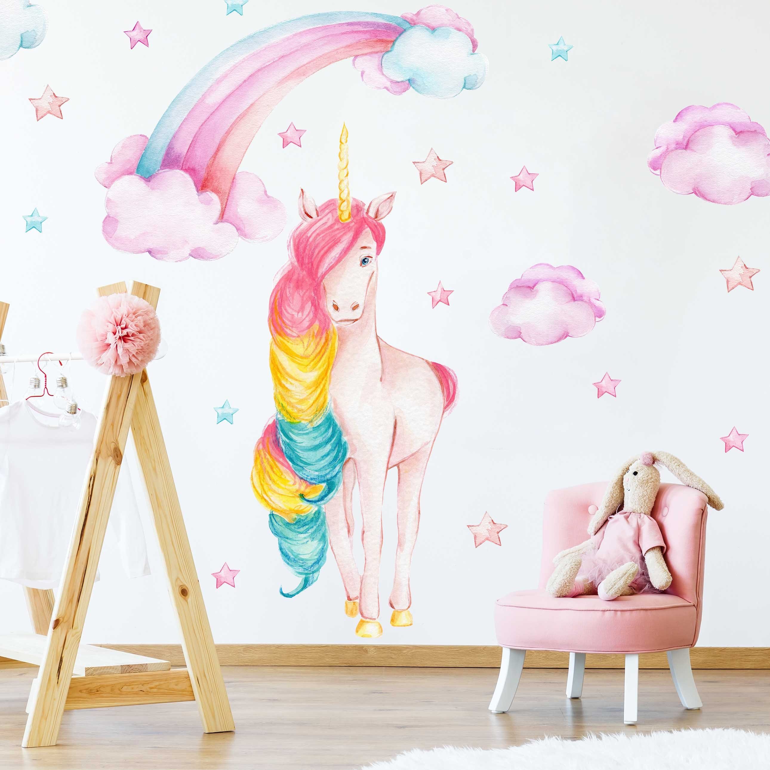 WANDKIND Wandtattoo Einhorn mit Regenbogen V380 günstig online kaufen