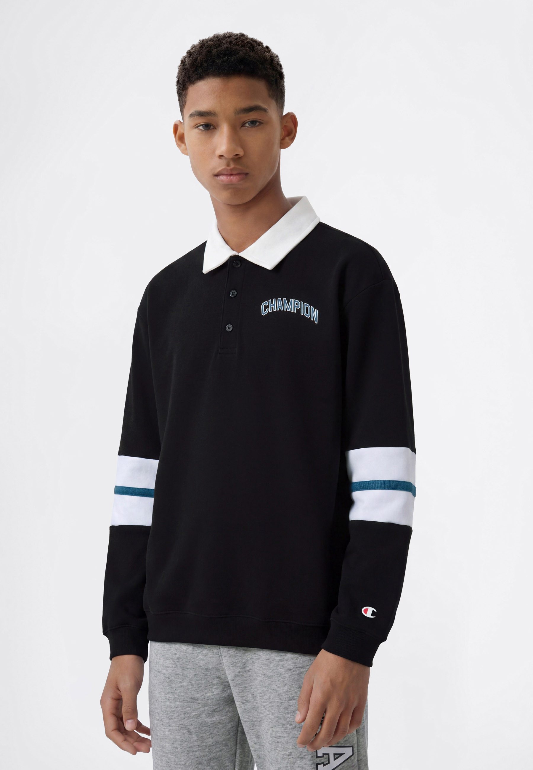 Champion Rugbyshirt SPORTWEAR RUGBY SHIRT Loose Fit Loose Fit, aus Baumwolle und Polyester, in den Größen S bis XXL