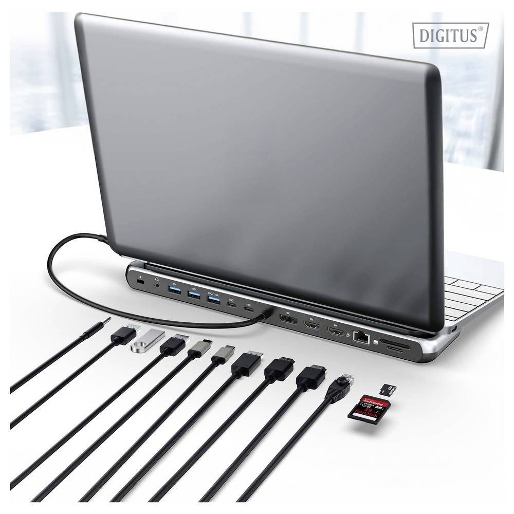 Digitus Laptop-Dockingstation USB-C® Dockingstation Passend für Marke Dockingstations: Universal