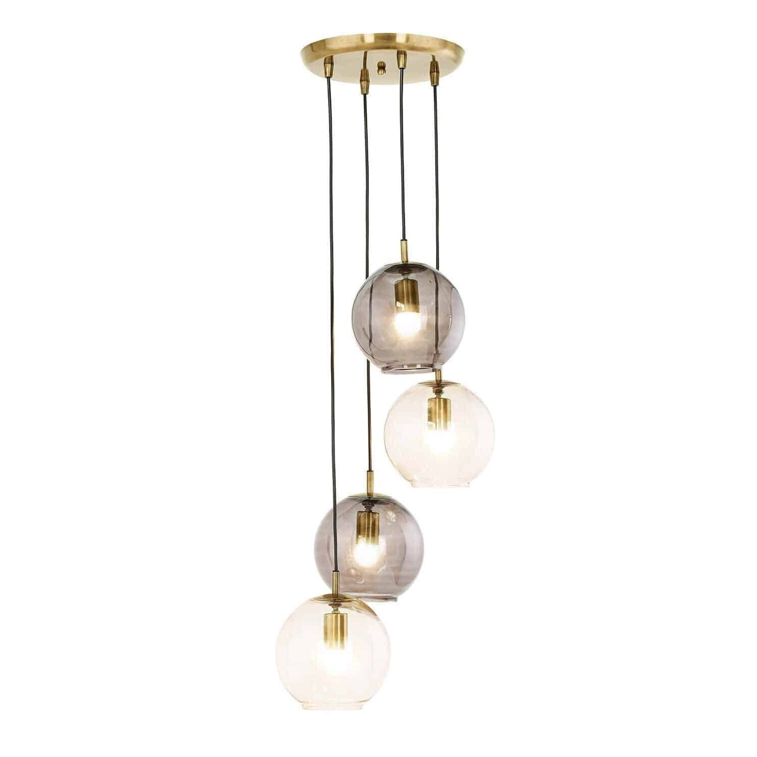 Mirabeau Hängeleuchten Hängelampe Brontille braun/antikmessing