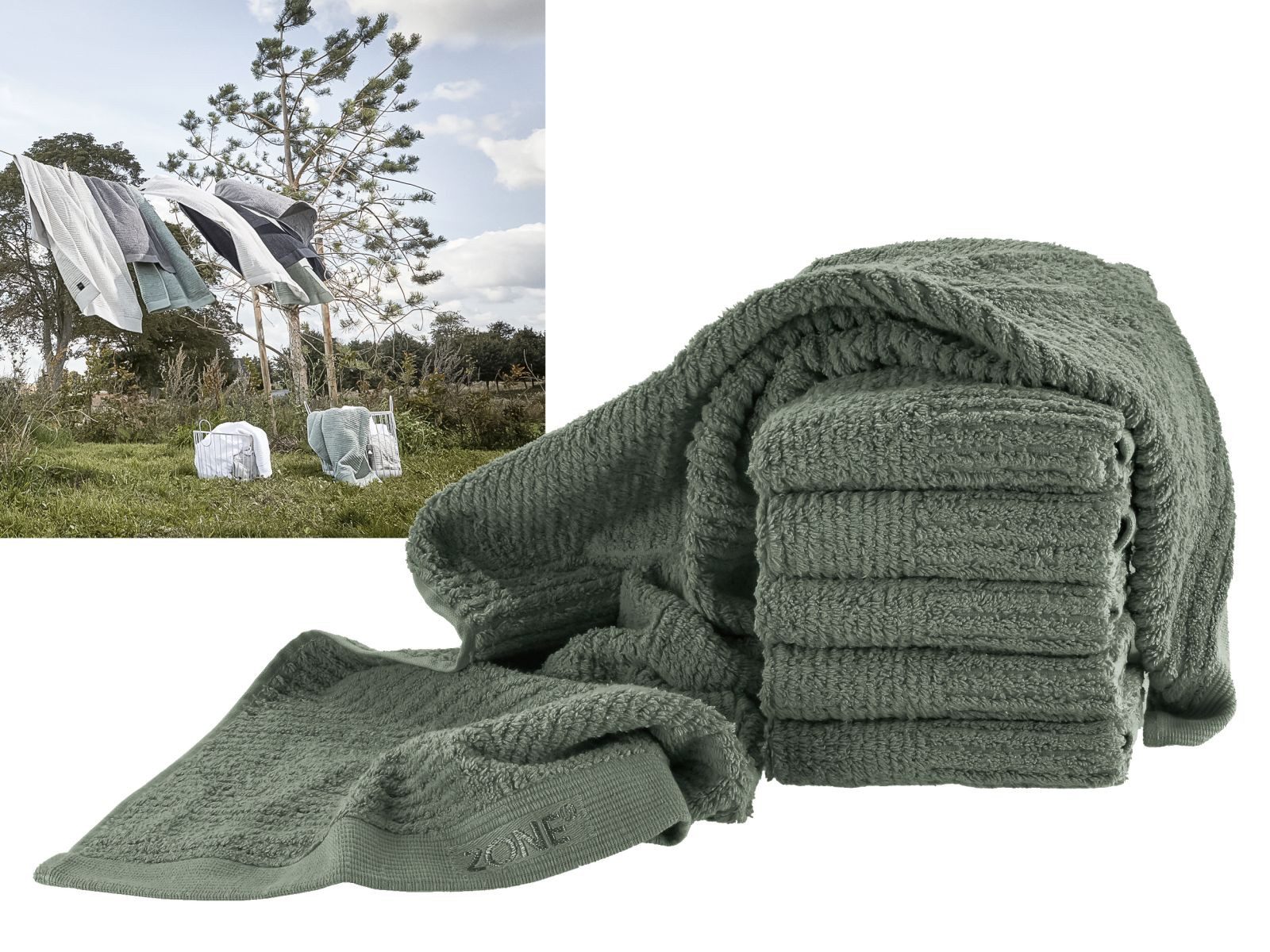 Zone Denmark Handtuch Classic, Baumwollstoff (kein Set, 1-St), 50x100cm, schlichtes skandinavisches Design