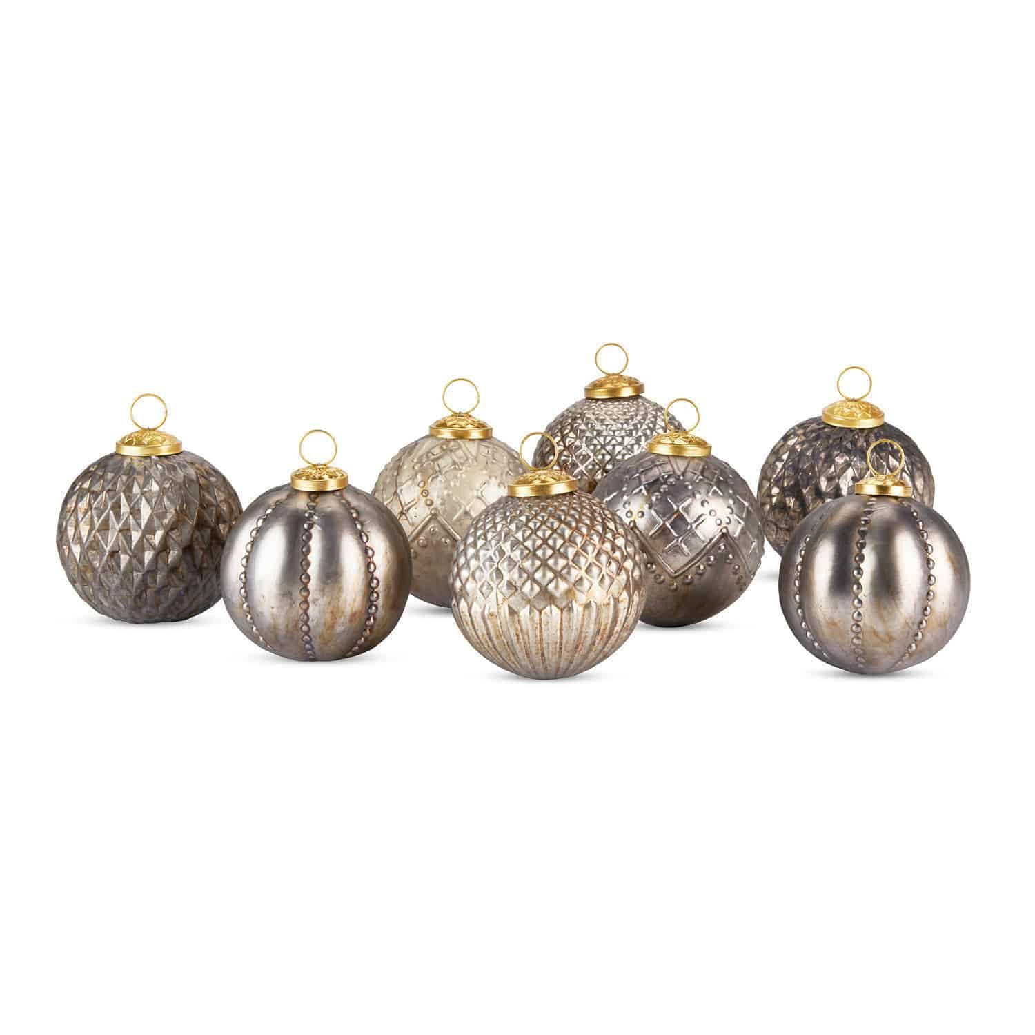 Mirabeau Christbaumschmuck Weihnachtsschmuck 8er Set Silverlake silber, Weihnachtsdekoration