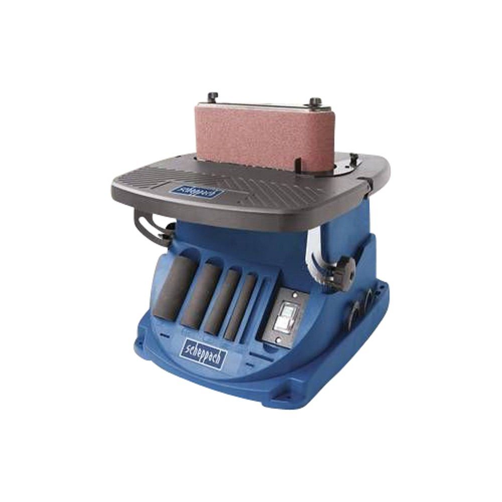 Scheppach Spindelschleifmaschine Spindelschleifmaschine Oszillierender Band- und Шпиндельный шлифовальный станок 450 W, Inklusive 5 Шпиндельный шлифовальный станокn und Schleifband