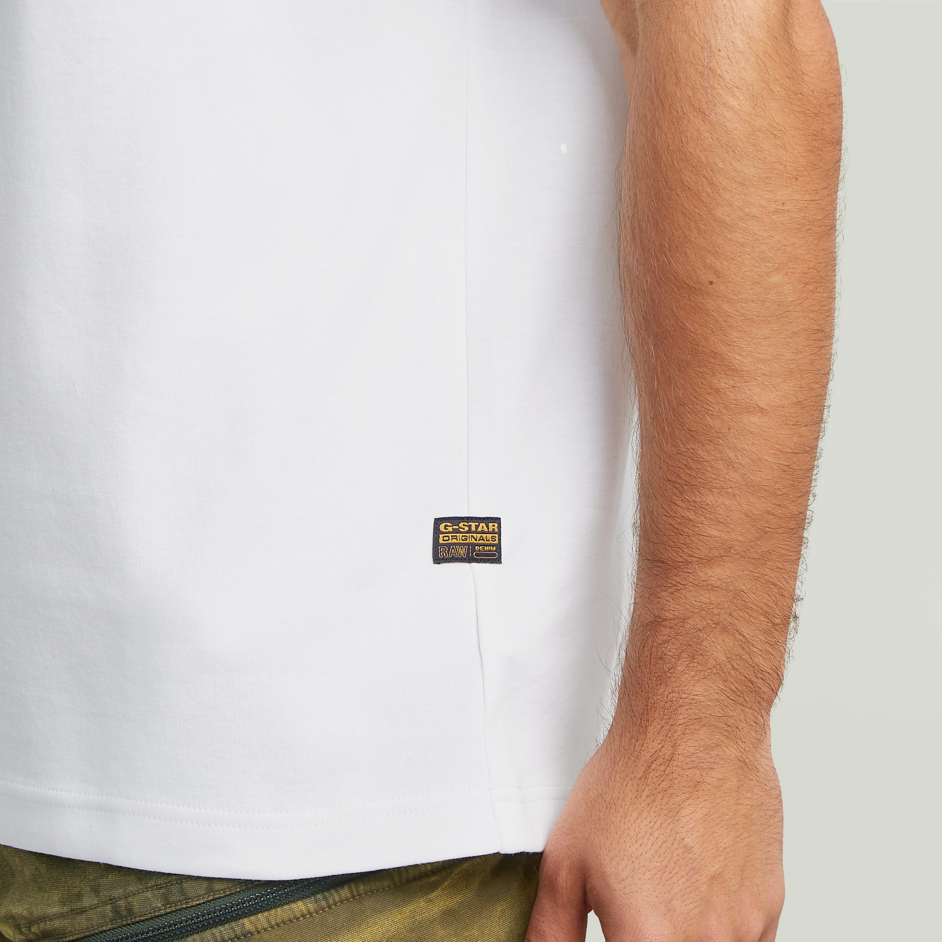 G-STAR T-Shirt Script mit Rundhals, aus Baumwolle