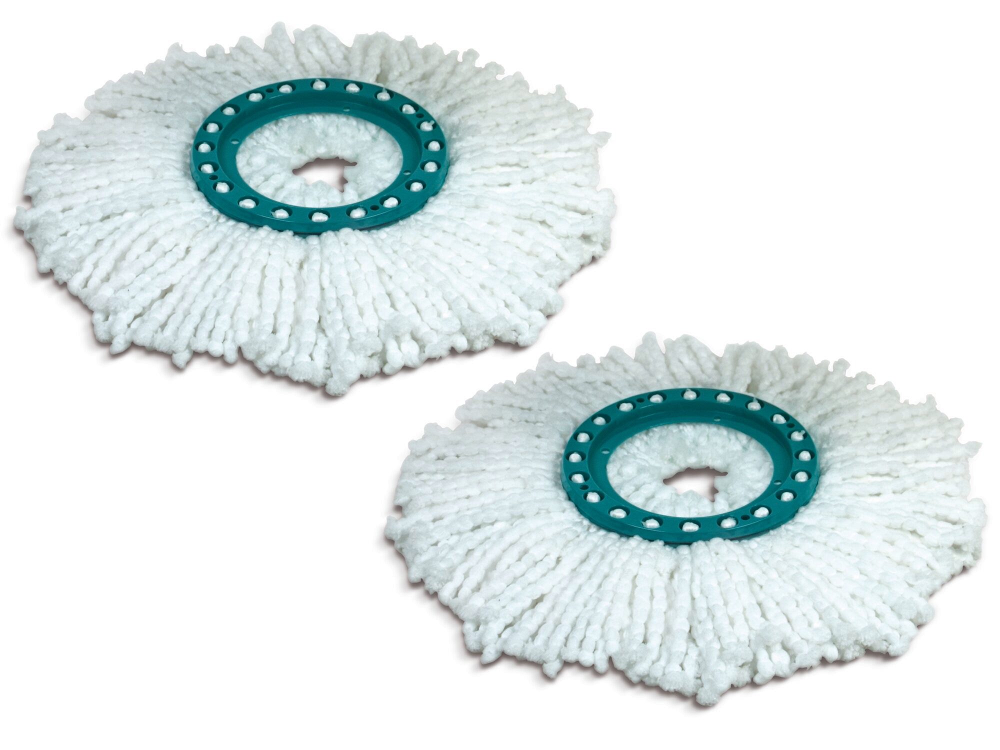 Leifheit 2er Set Ersatzkopf Disc Mop Wischbezug (Mikrofaser,Kunststoff, 32.0x32.0 cm, 1-tlg., 2er Set, hohe Wasser- und Schmutzaufnahme, leicht wechselbar) – Bild 4 von 5
