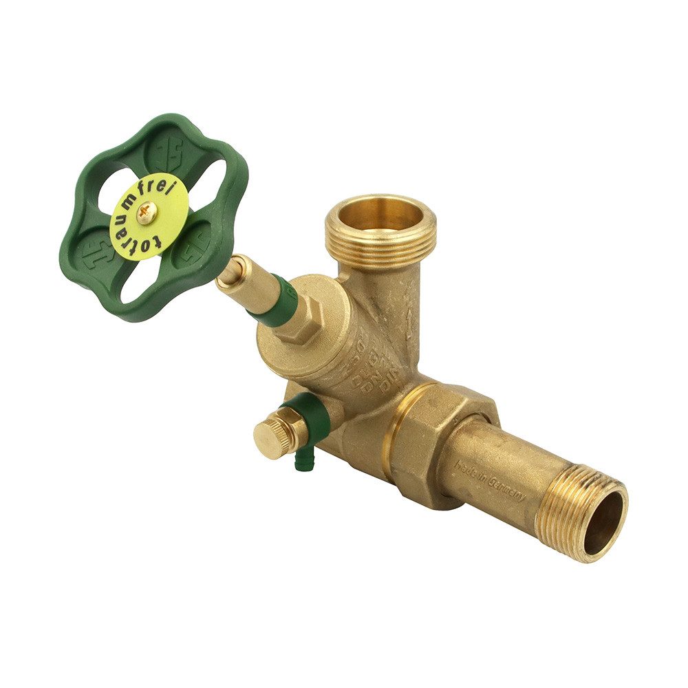 Schlösser Absperrventil Abzweig T-Ventil DN25 auf 1 x 1 1/4" steigende Spindel