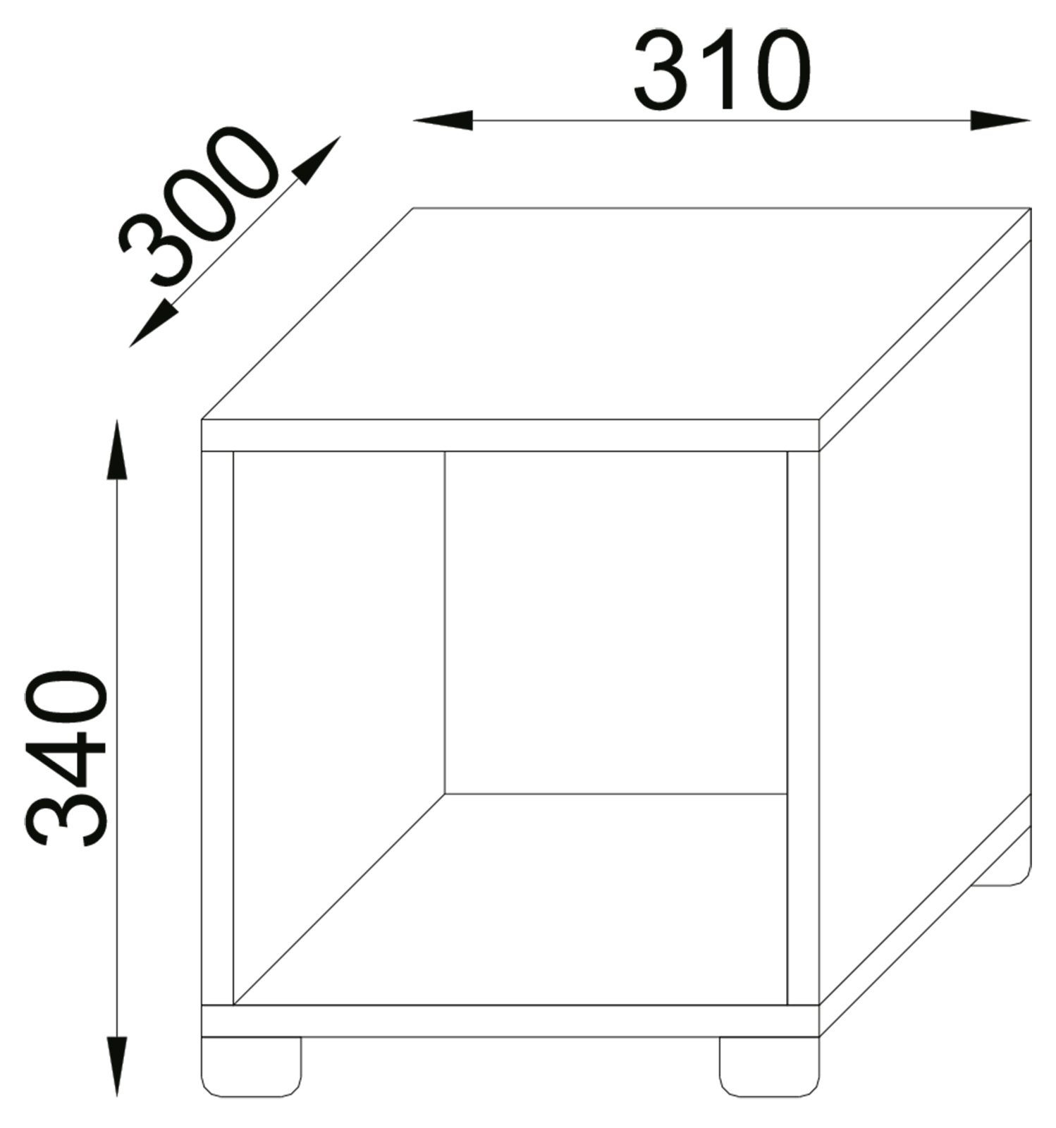 VCM Midischrank Wandregal Badregal Hängeregal Wandboard Benos