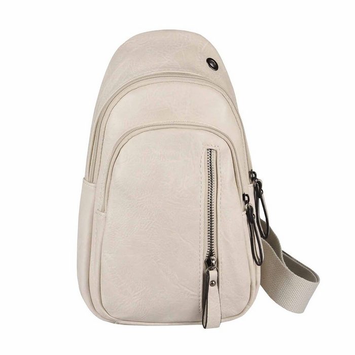 ITALYSHOP24 Rucksack Unisex Crossbody Bodybag Sling Rucksack leichtgewicht als Rucksack & Schultertasche Umhängetasche tragbar